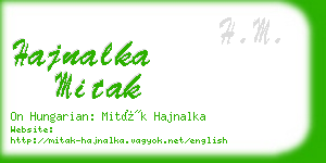 hajnalka mitak business card